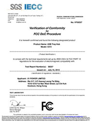 usbtrayhub-sgs-fcc-verification-report